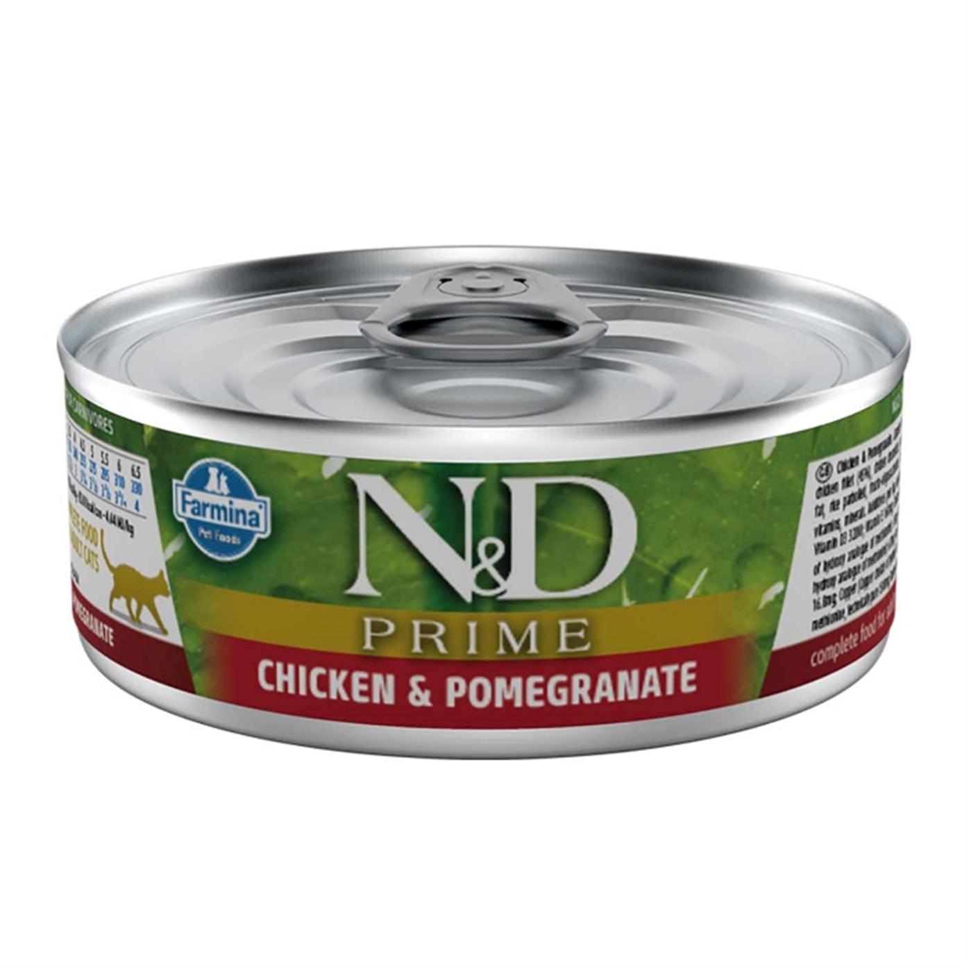 N&D Prime Kedi Konserve Tavuk Nar Kitten 70 Gr